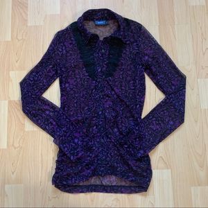 Purple & Black Mexx Blouse